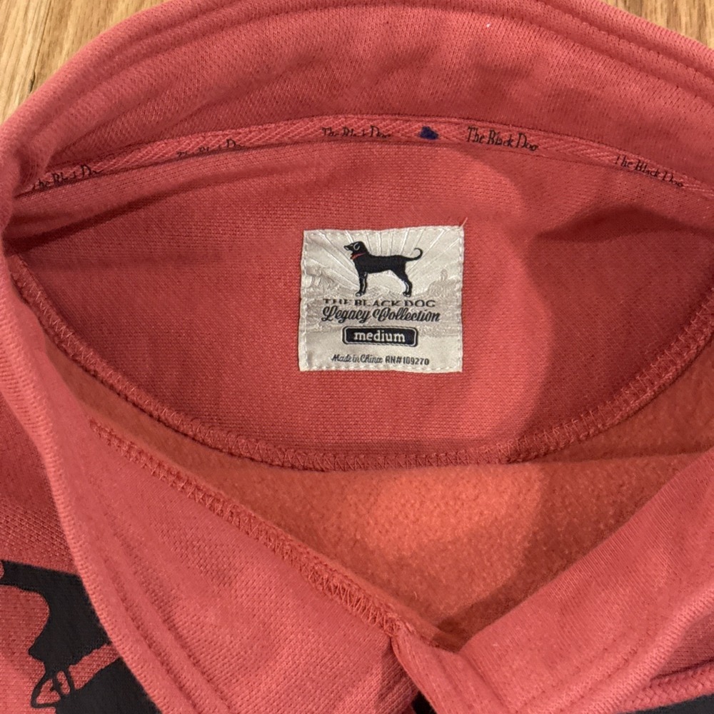 The Black Dog Legacy Collection Crewneck Sweatshirt Sz M Salmon Pullover Heavy - Picture 3 of 8